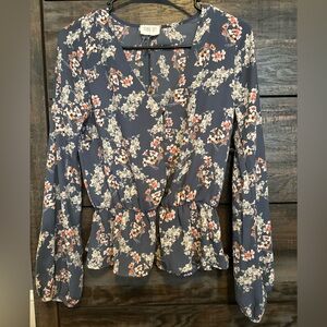 Sienna Sky Navy Floral Blouse
